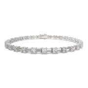 Elysia Princess Cut Diamond Tennis Bracelet Prong Set (4 ctw) - Nivetta